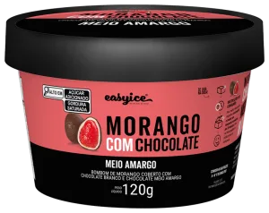 Morango com Chocolate Meio Amargo